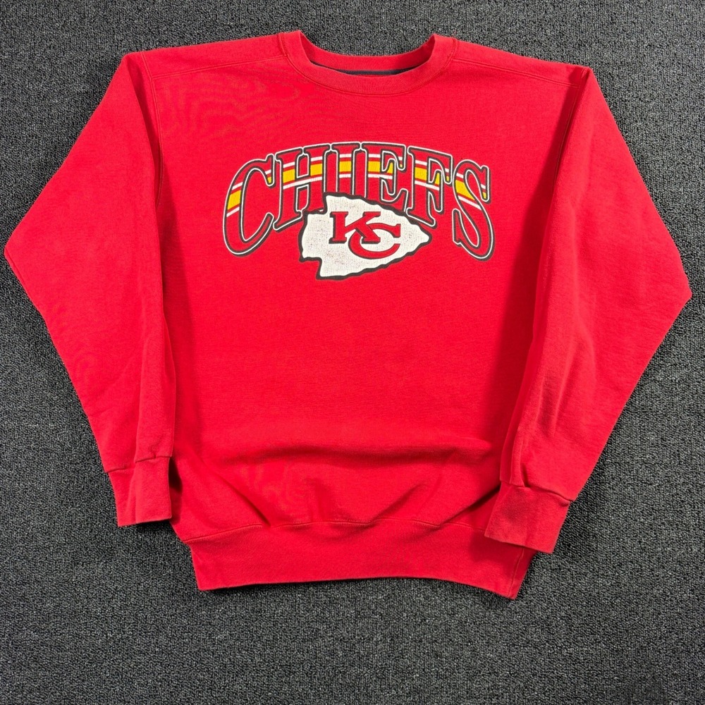 Vintage 90s Starter Kansas City Chiefs Sweatshirt Red Mens Large Made in USA NFL